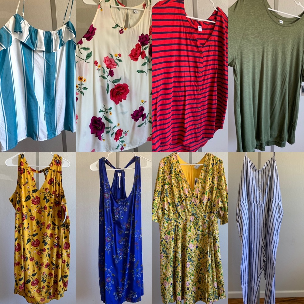 NWT LOT of 8 XXL Old Navy dresses jumpsuit tees